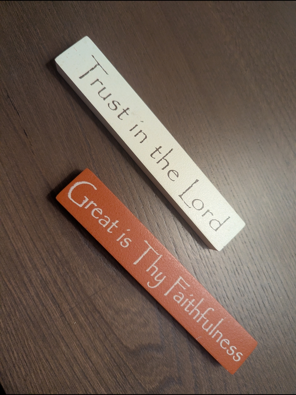 Set Of 2 Wooden Christian Quote Decor